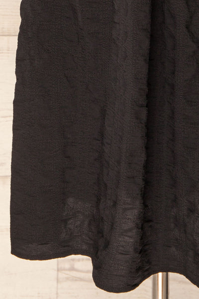 Swindon Black Chiffon Midi Dress w/ Sleeves | La petite garçonne bottom