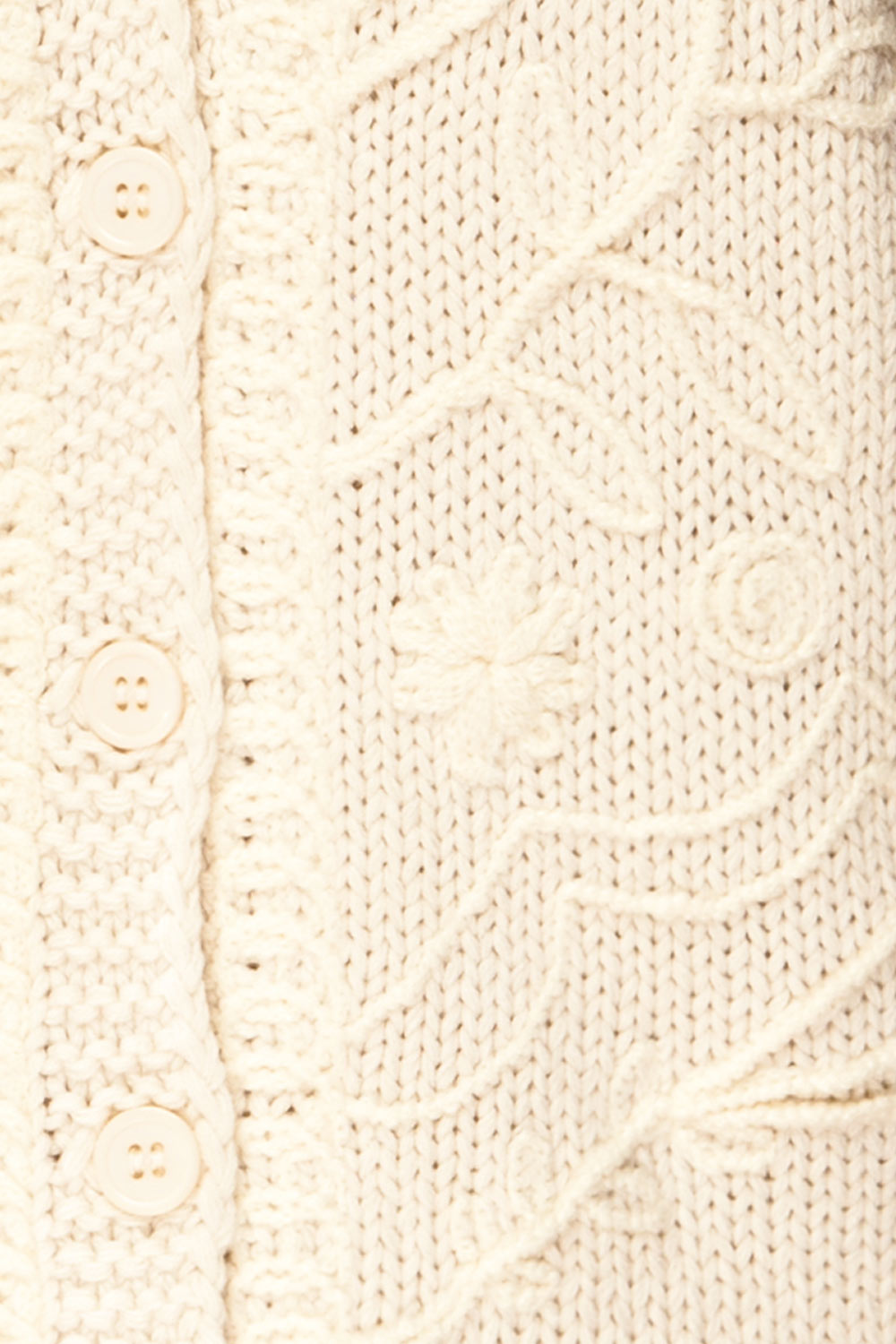 Nampa Ivory Knit Vest with Embroidery | La petite garçonne fabric 