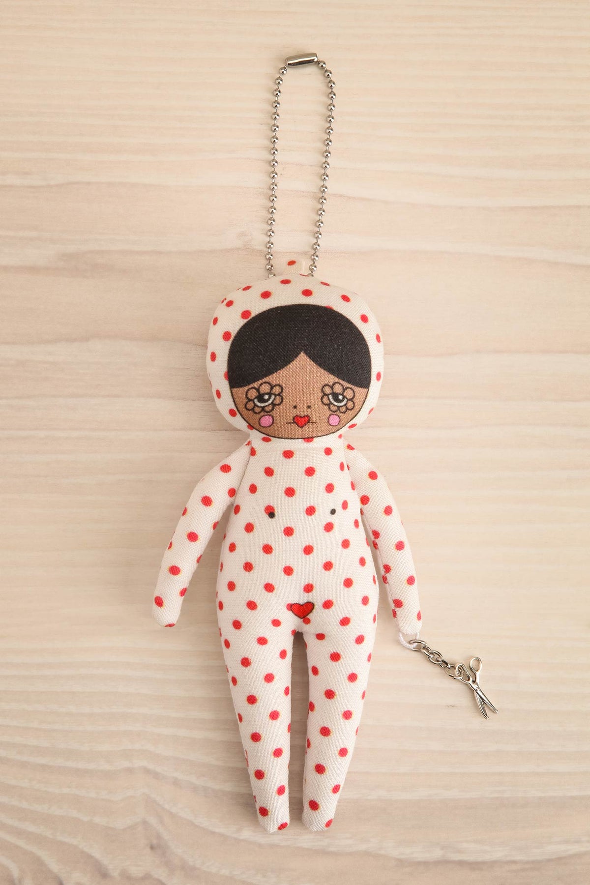 view of medium Sybel Polka Dot Jumpsuit Doll Bag Charm - 3 options at Maison garçonne