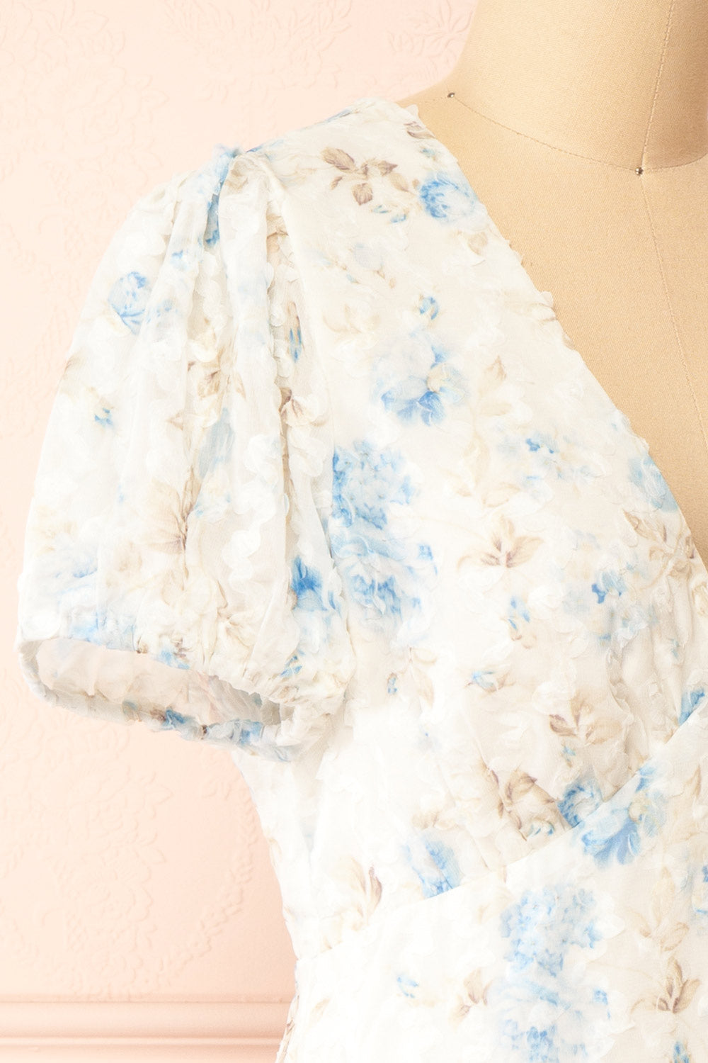 Sykos Short White Floral Chiffon Dress | Boutique 1861 side