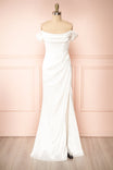 Symone Off-Shoulder Corset Bridal Dress | Boudoir 1861 front view