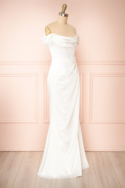 Symone Off-Shoulder Corset Bridal Dress | Boudoir 1861 side view