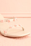Synthicia Ivory Heeled Sandals w/ Rose Flowers | Boudoir 1861  front