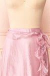 Syrena Asymmetrical Lilac Maxi Skirt | Boutique 1861 front close-up