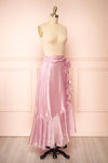 Syrena Asymmetrical Lilac Maxi Skirt | Boutique 1861 side view