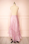 Syrena Asymmetrical Lilac Maxi Skirt | Boutique 1861 back view
