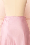 Syrena Asymmetrical Lilac Maxi Skirt | Boutique 1861 back close-up