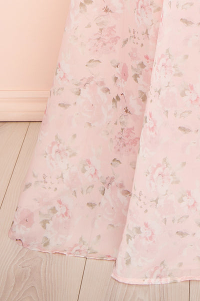 Taeyeon Pink Floral Maxi Dress | Boutique 1861  bottom