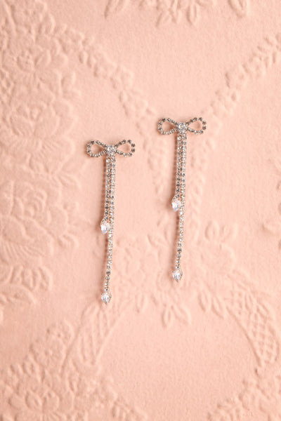 Tainya Crystal Bow Earrings | Boutique 1861