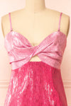 Talitha Short 2-Toned Shimmery Pink Dress | Boutique 1861 straps