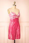 Talitha Short 2-Toned Shimmery Pink Dress | Boutique 1861 side view