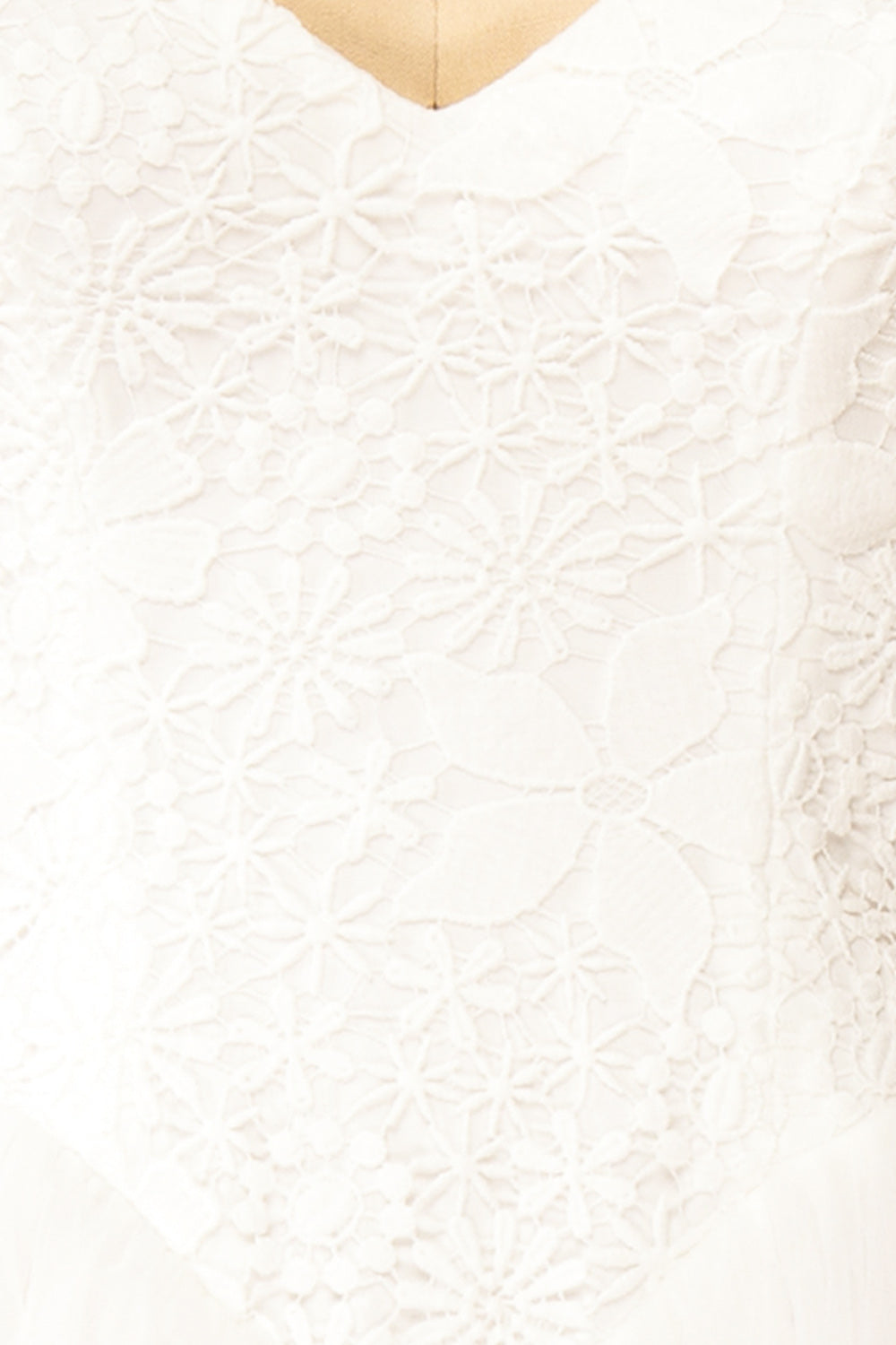 Tallina White Tulle Midi Dress w/ Floral Embroidery | Boudoir 1861 fabric 