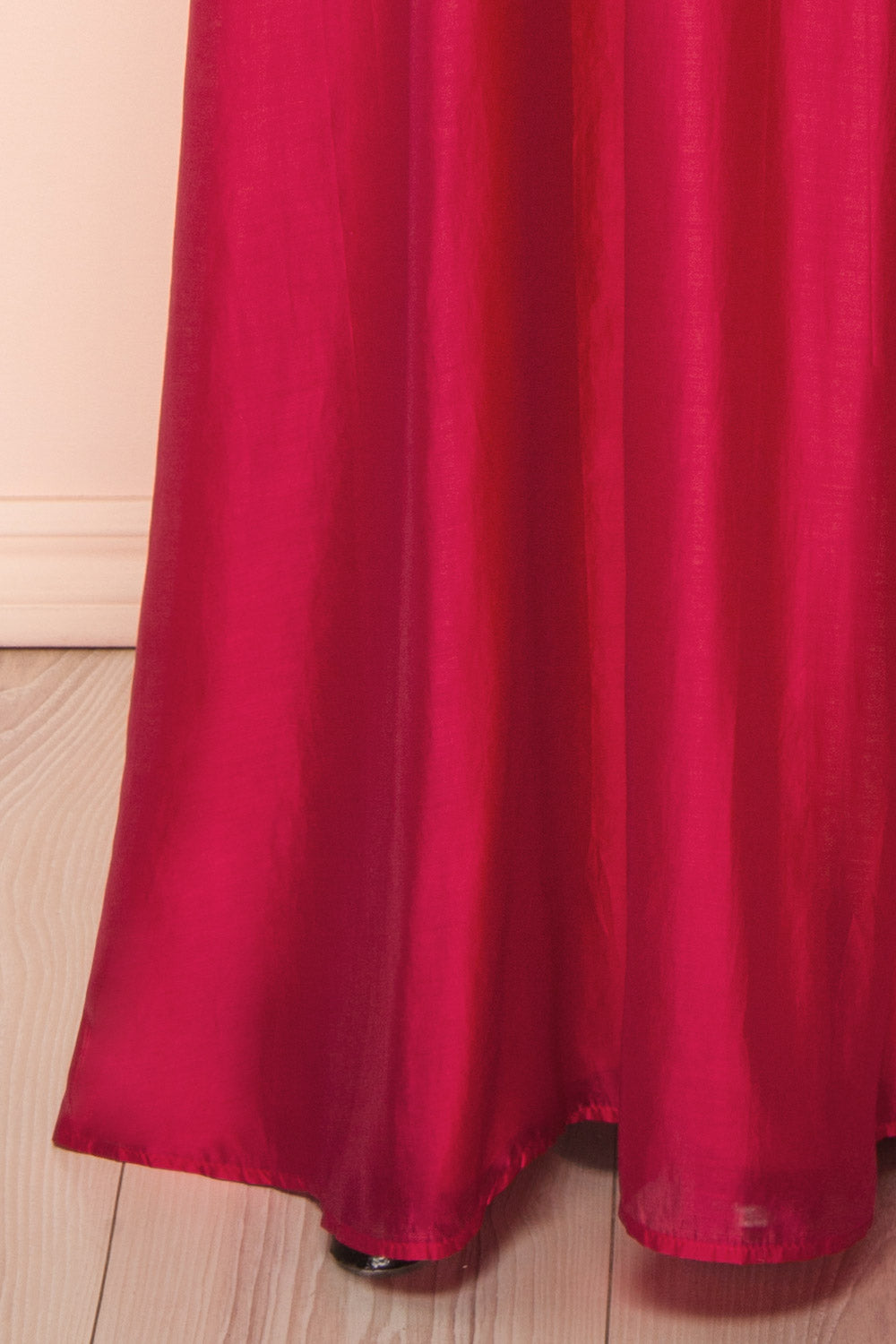Tallua Long Magenta Dress w/ Plunging Neckline | Boutique 1861 bottom