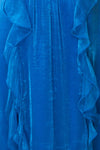 Talula Blue Midi Dress w/ Ruffles | Boutique 1861 fabric