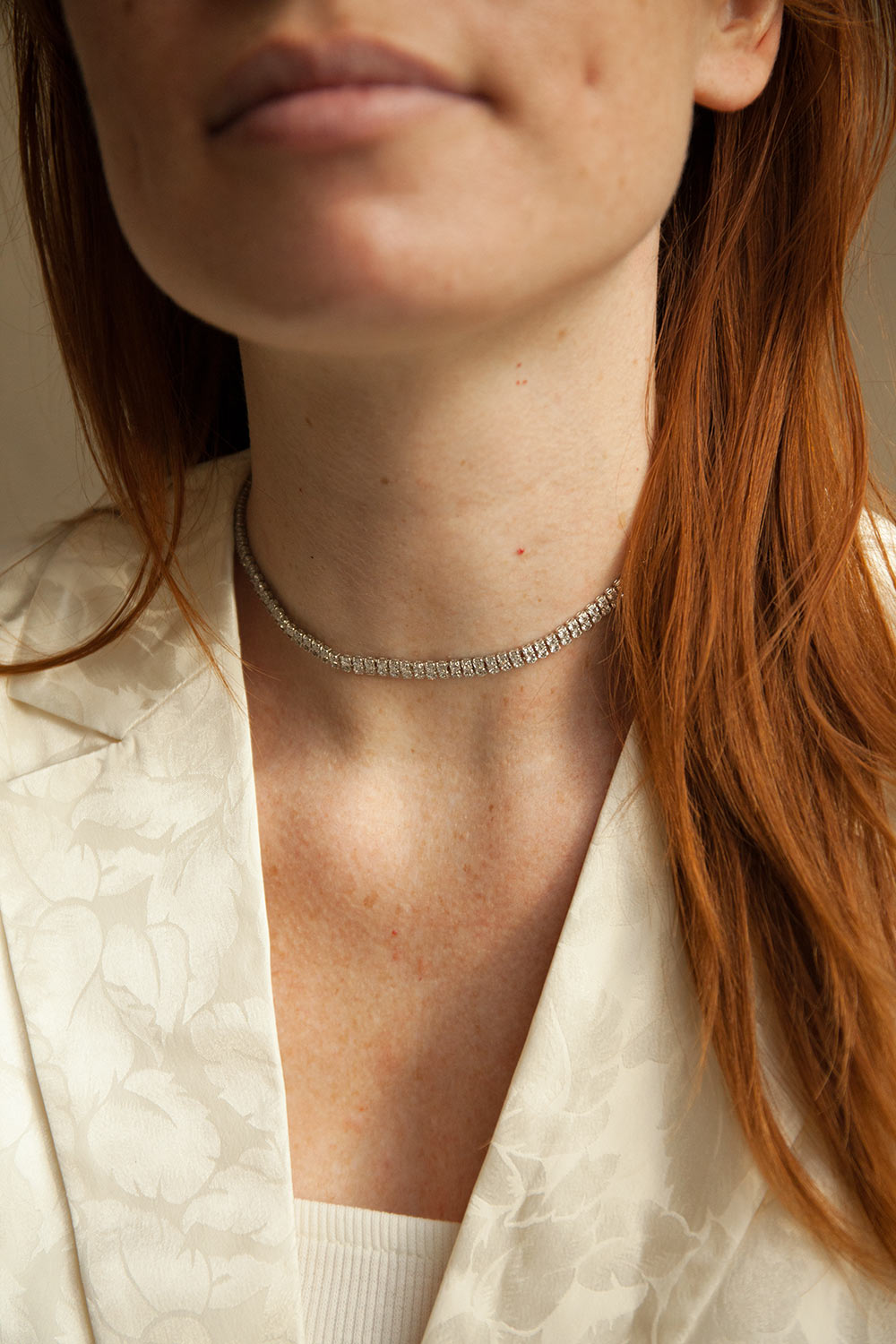 Tamarinier Layered Crystal Choker | Boutique 1861 model silver