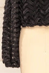 Tamworth Black Tulle Cropped Top w/ Long Sleeves | La petite garçonne sleeve