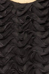 Tamworth Black Tulle Cropped Top w/ Long Sleeves | La petite garçonne fabric