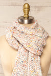 Tbilisi Multicoloured Soft Knit Scarf | La petite garçonne side close-up