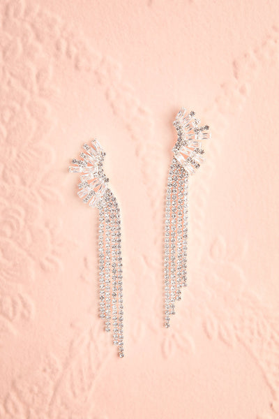 Teio Gold Crystal Curtain Drop Earrings | Boutique 1861