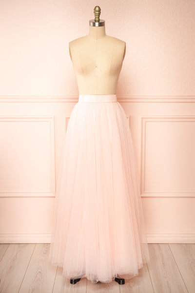 Telia Blush Tulle Maxi Skirt | Boutique 1861 front view