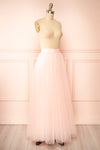 Telia Blush Tulle Maxi Skirt | Boutique 1861 side view