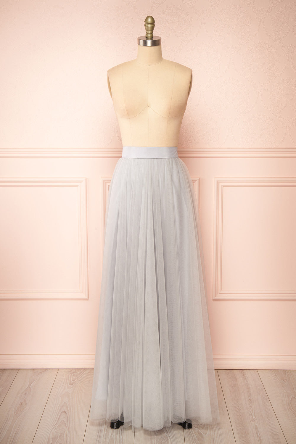 Telia Grey | Maxi Tulle Skirt