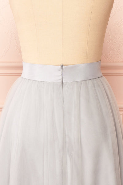 Grey tulle maxi outlet skirt