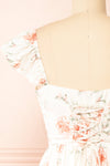 Thalia Pink Short Floral Patterned Dress | Boutique 1861  back