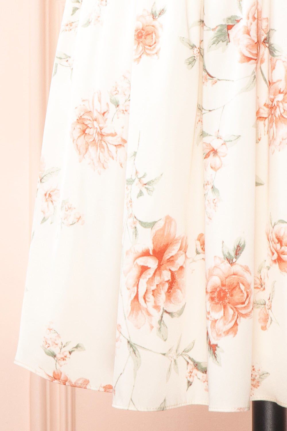 Thalia Pink Short Floral Patterned Dress | Boutique 1861  bottom