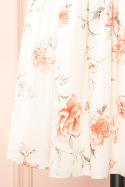 Thalia Pink Short Floral Patterned Dress | Boutique 1861  bottom