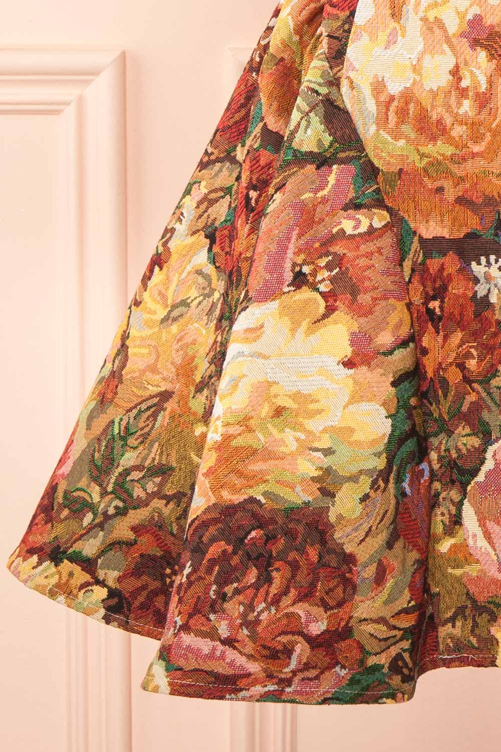 Thalira Floral Jacquard A-Line Mini Dress | Boutique 1861 bottom