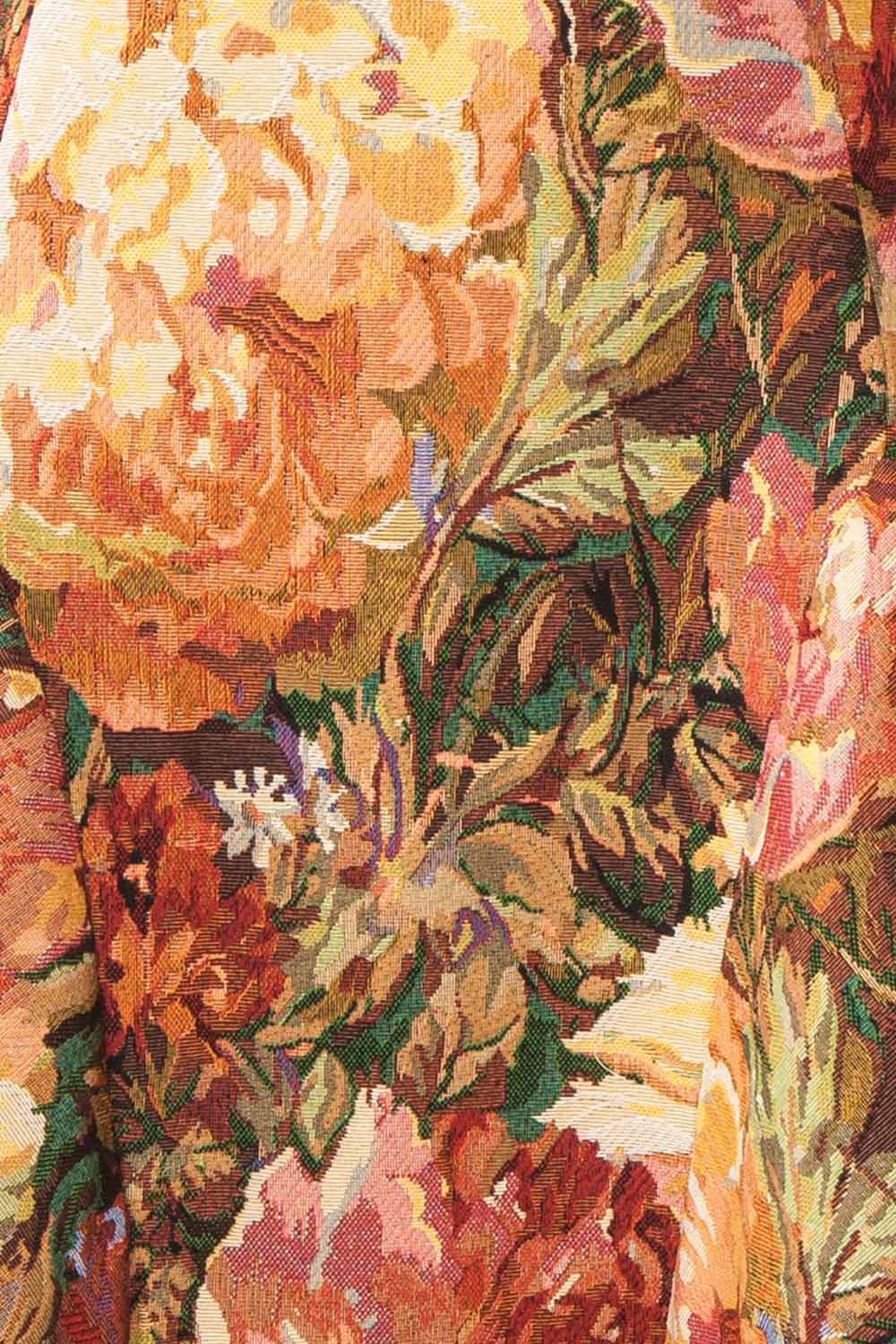 Thalira Floral Jacquard A-Line Mini Dress | Boutique 1861 fabric 