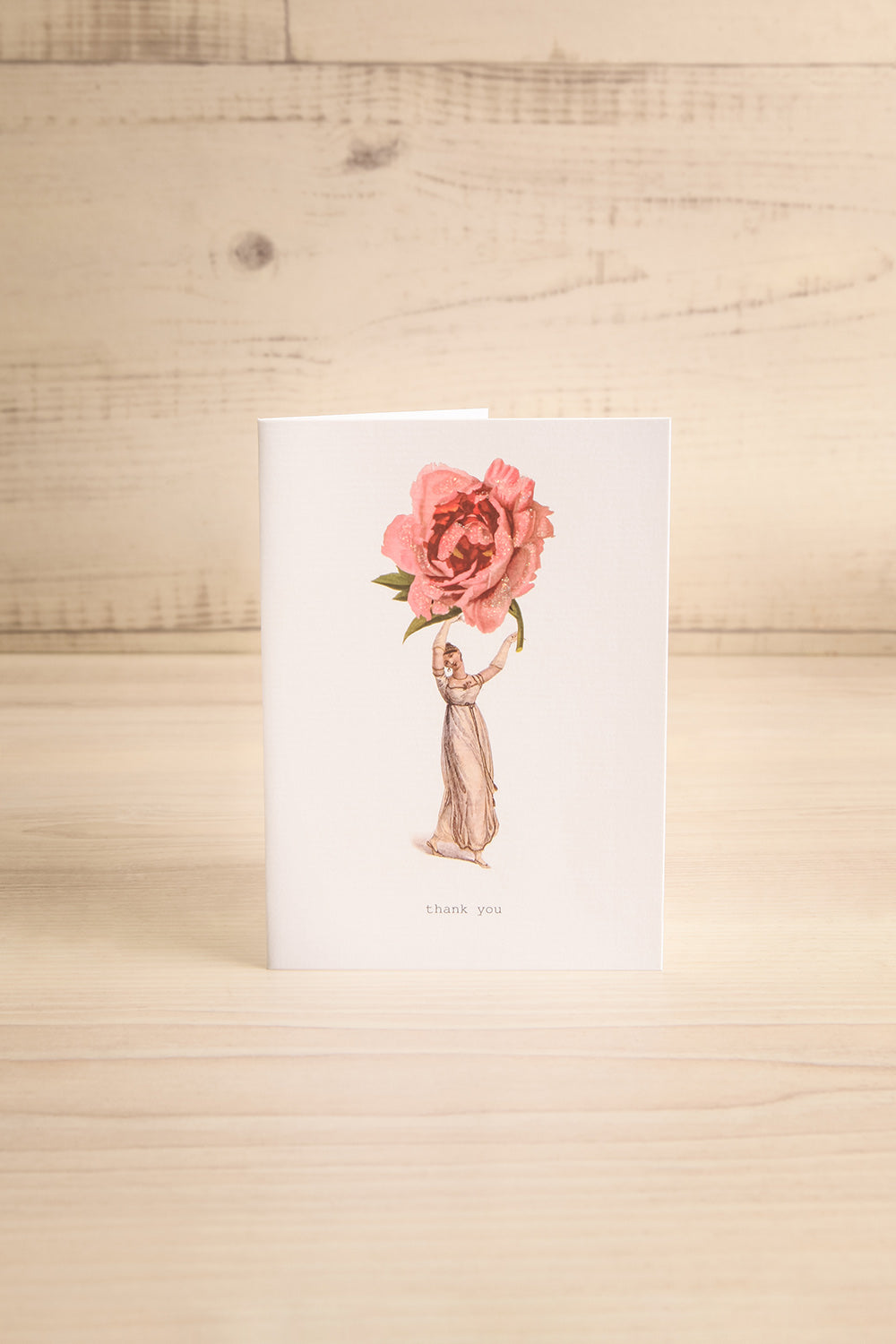 Thanks You Woman & Rose Small Greeting Card | Maison garçonne