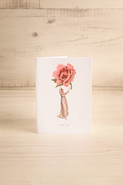 Thanks You Woman & Rose Small Greeting Card | Maison garçonne