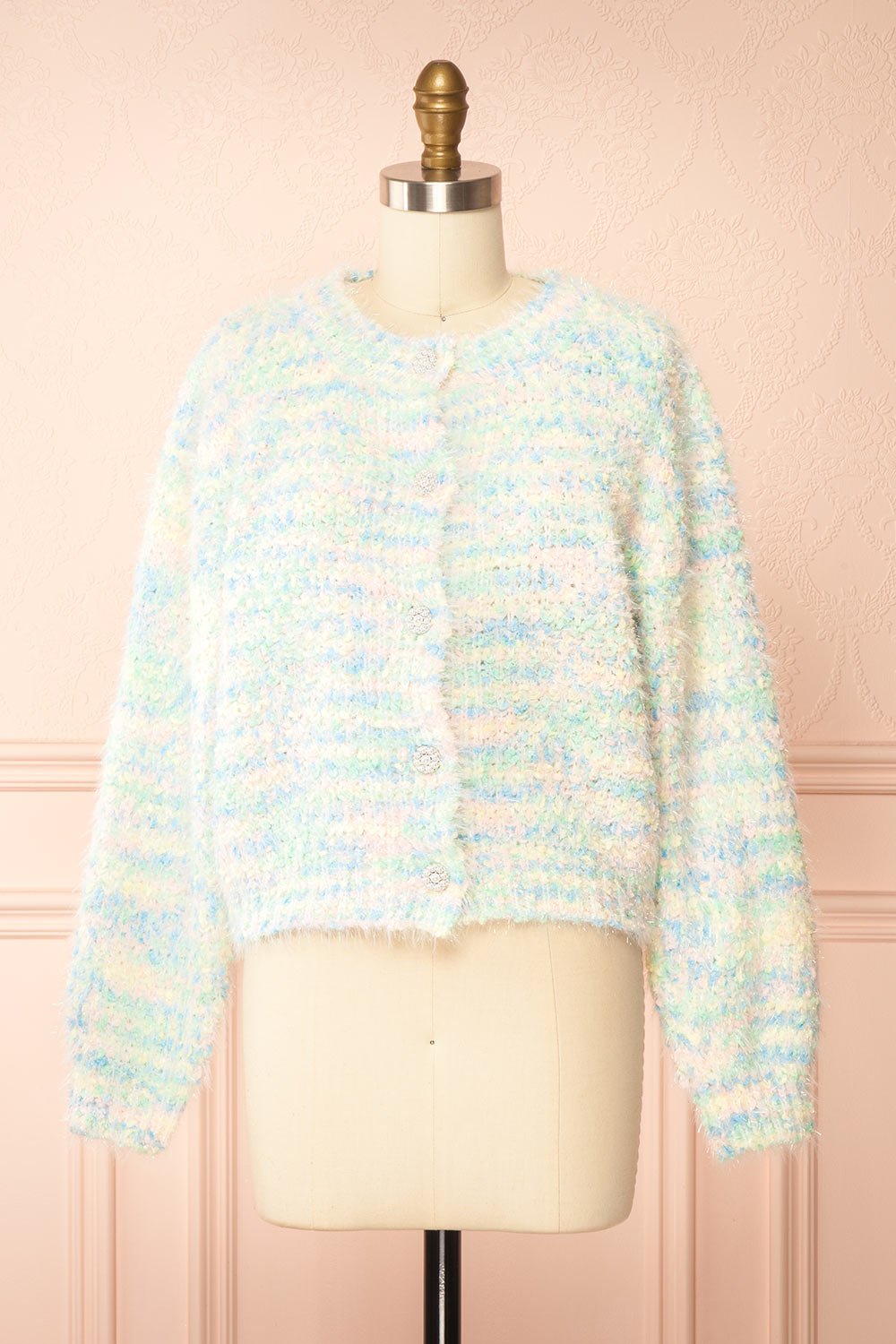 Theophilia Sparkling Pastel Mix Cardigan | Boutique 1861 front view