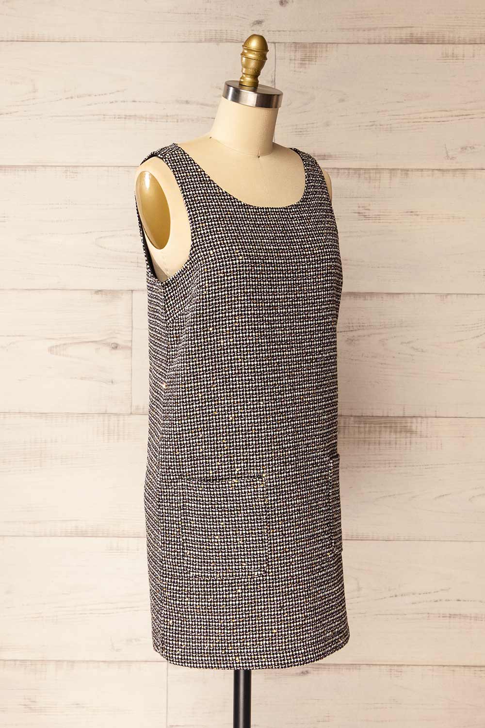 Theotiste Short Tweed Dress | La petite garçonne side view