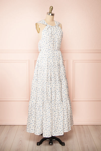 Thessaly Floral Halter Maxi Dress | Boutique 1861 side view