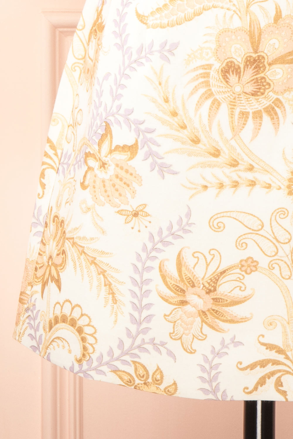 Thomasina Floral Short Dress with Lace-up Back | Boutique 1861 bottom