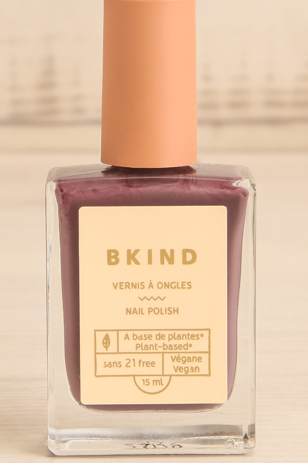Tiguidou Dusty Purple Nail Polish by BKIND | Maison garçonne close-up