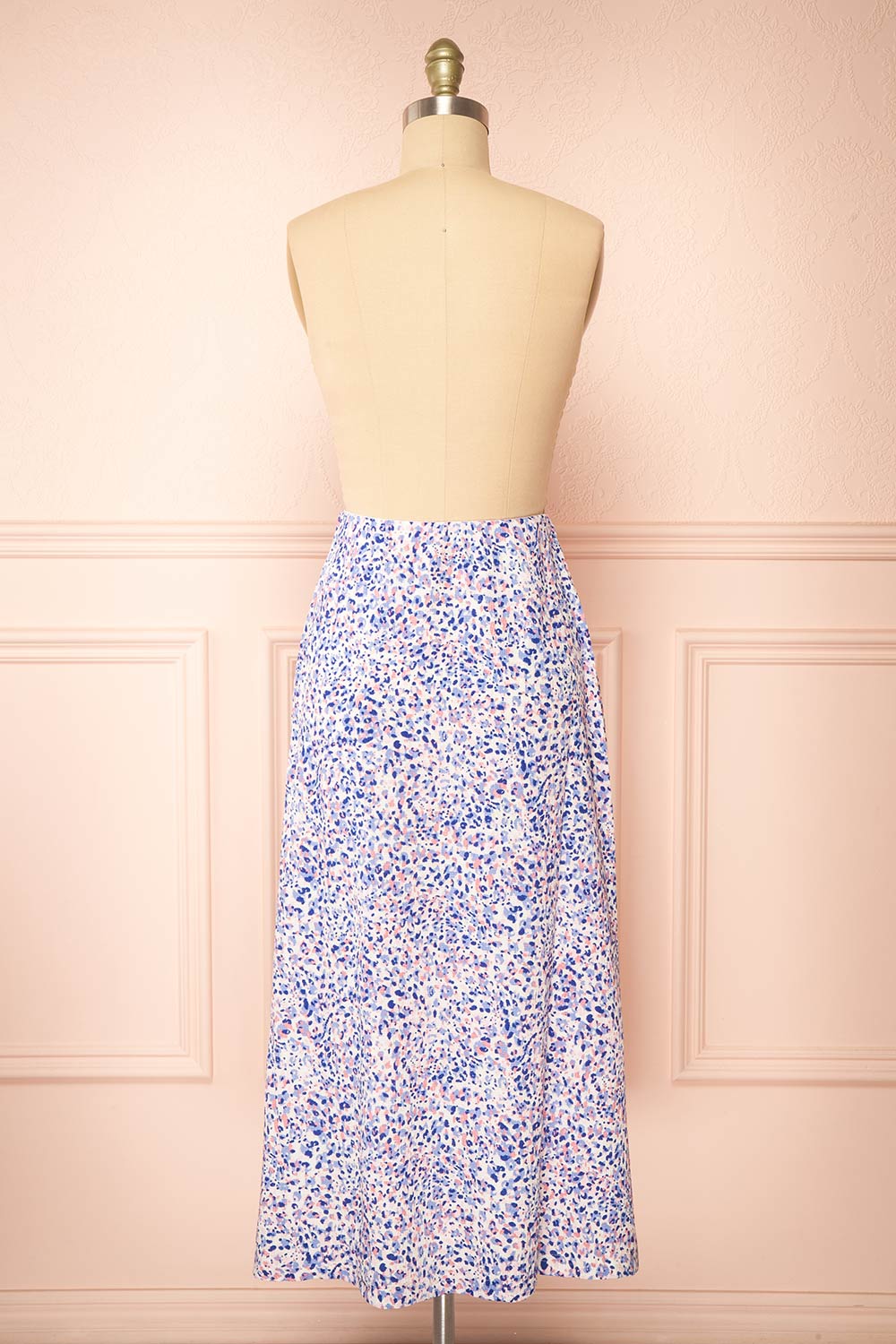 Timinelle Colourful Leopard Print Midi Skirt | Boutique 1861 back view