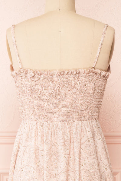 Ting Pink Paisley Maxi Dress | Boutique 1861 back close-up