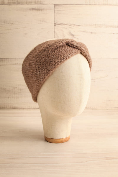 Tiraspol Brown Knit Headband | La petite garçonne front view
