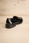 Toro Black Glossy Loafers | La petite garçonne back view
