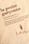 Tote Bag La Petite Garçonne Beige | La petite garçonne close-up