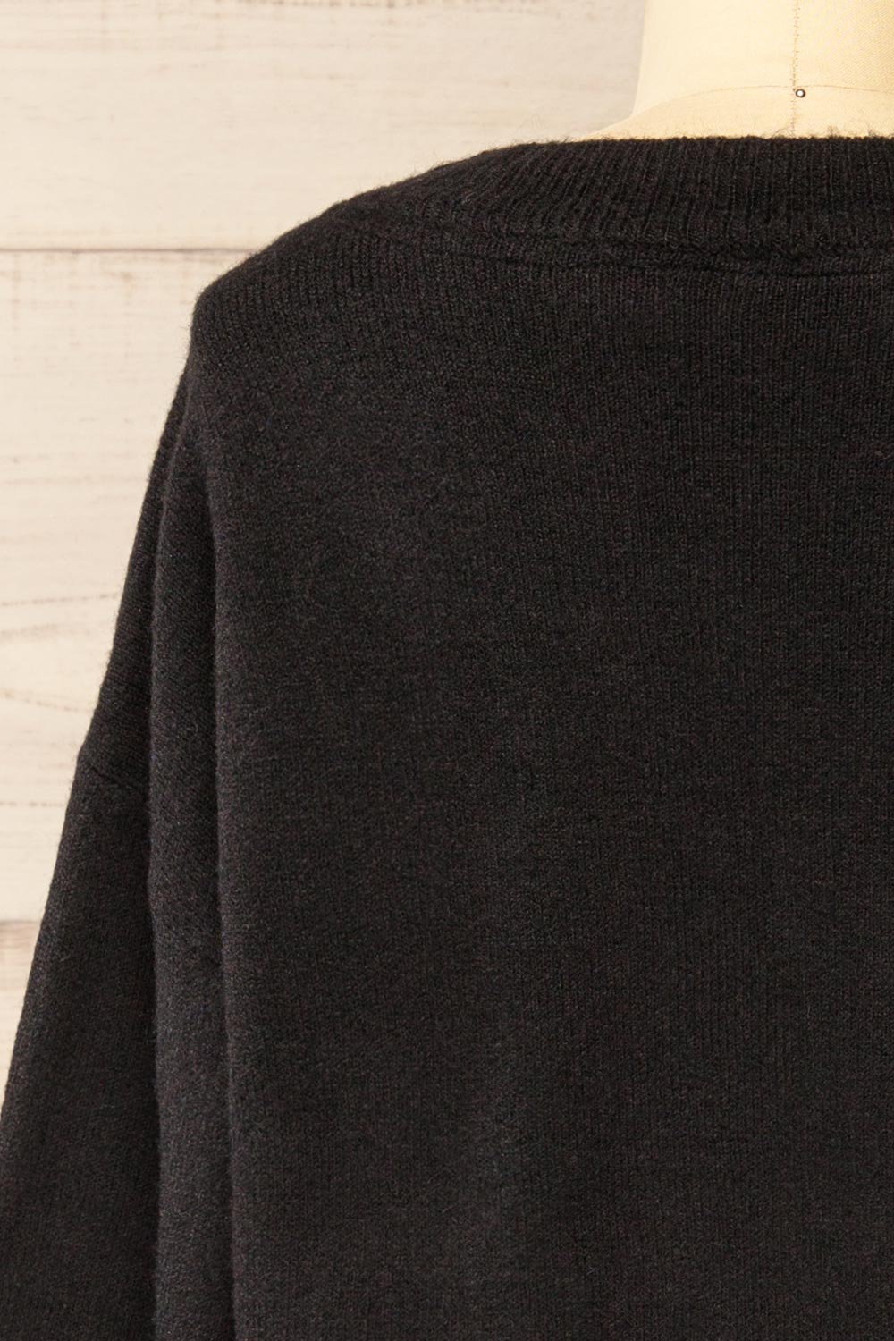 Tottenham Black V-neck Knit Sweater | La pette garçonne back