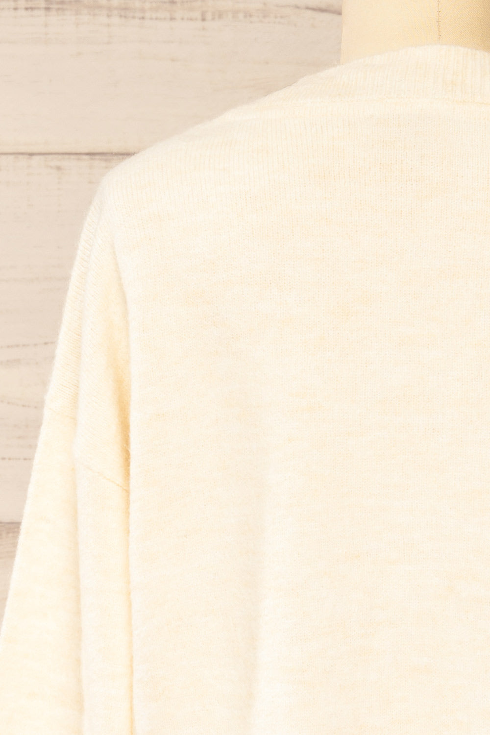 Tottenham Beige V-neck Knit Sweater | La petite garçonne  back