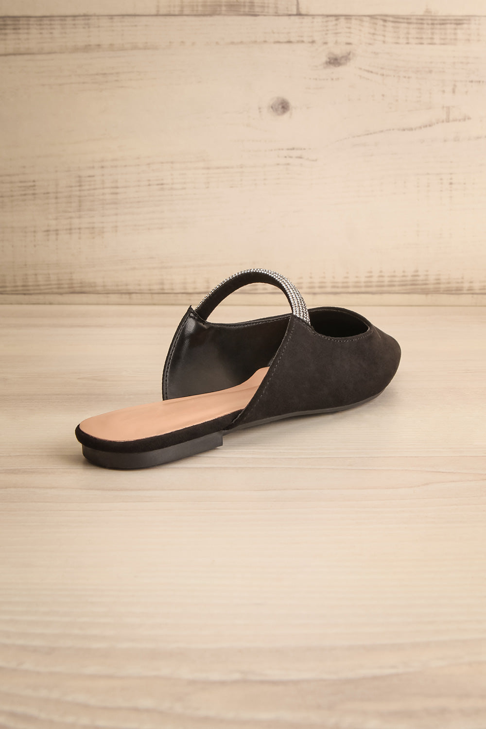 Tralee Black Mules w/ Pointed Toe | La petite garçonne back view