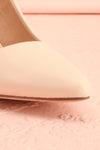 Trenta Ivory Pointed Toe Heels | Boudoir 1861 front close-up