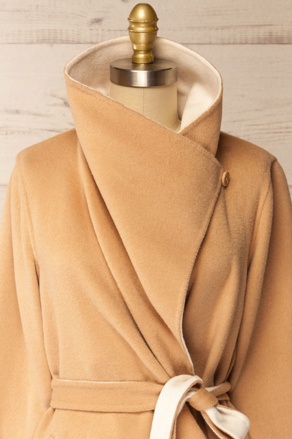 Treviso Two-Tone Wool Coat | La petite garçonne collar 