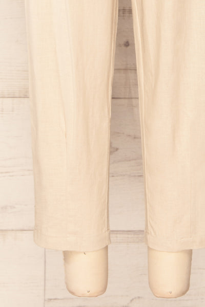 Trincao Beige Linen Pants with Drawstrings | La petite garçonne  bottom